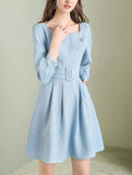 Robe en tweed vintage retro dress femme chic classique