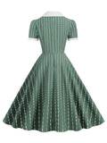 Robe rayée vintage dress retro femme élégant