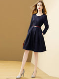 Robe vintage printemps dress retro femme classique