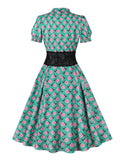 Robe vintage midi retro dress lady stylé raffiné