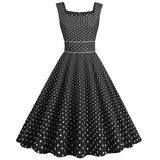 Robe Noire Pin Up à Pois