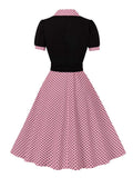 Robe chemisier à pois rockabilly retro vintage pin-up dress élégant