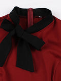 Robe bordeaux rockabilly vintage dress retro style années 50