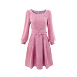Robe vintage en tweed retro fashion dress femme élégant