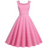 Robe Rose Pin Up à Pois