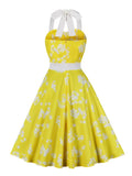 Robe fleurie vintage dress retro femme élégant floral