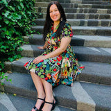 Robe antillaise années 50 vintage retro pin-up tropical dress