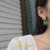 Boucle d'oreille champêtre rétro bijou vintage femme