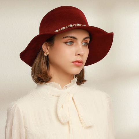 Chapeau chic retro brown one size vintage élégant