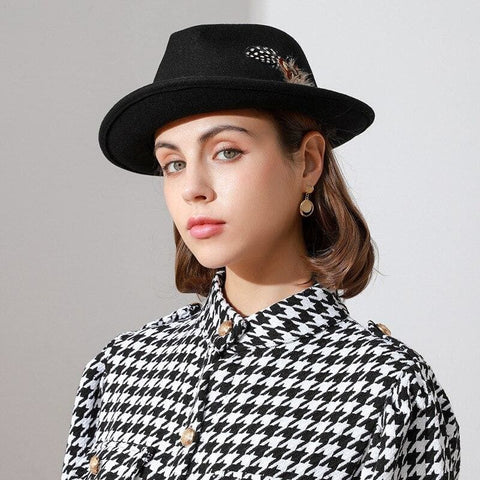 Chapeau femme retro noir taille unique vintage rockabilly