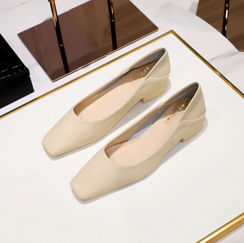 Chaussures ballerines blanches années 50 vintage retro femme