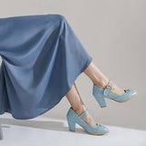 Chaussures escarpins petits talons bleues années 50 retro