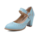 Chaussures années 50 escarpins bleues petits talons pin-up