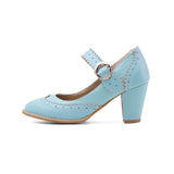 Chaussures années 50 escarpins petits talons bleus 33 vintage