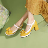 Chaussures années 50 jaunes vintage retro pin-up style