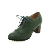 Derbies verte années 50 vintage retro pin-up femme