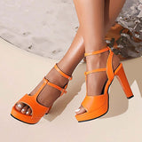 Escarpins vintage retro oranges pin-up rockabilly années 50