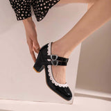 Escarpins noirs pin up vintage retro années 50 femme