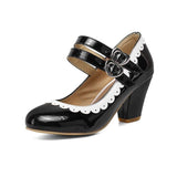 Escarpins noirs vintage pin up retro années 50 femme