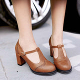 Escarpins marron retro vintage pin-up rockabilly années 50