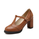 Escarpins couleur marron retro vintage pin-up rockabilly