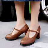 Escarpins retro marron vintage pin-up femme années 50