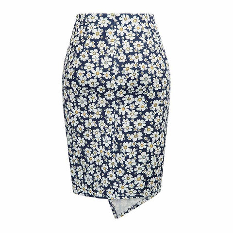 Jupe bleue taille haute année 50 vintage retro rockabilly