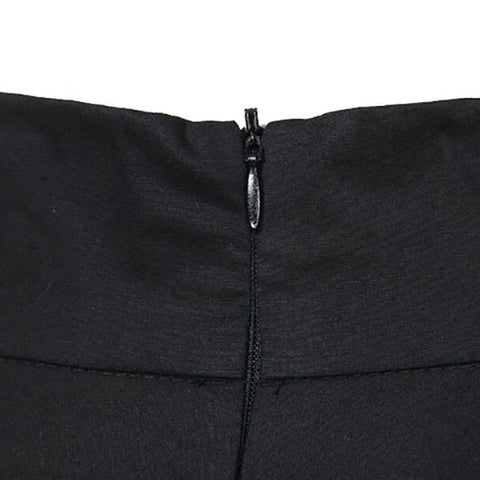 Jupe noire à volant année 50 vintage retro rockabilly