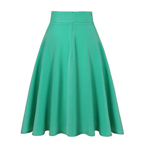 Jupe balançoire vert année 50 vintage retro rockabilly