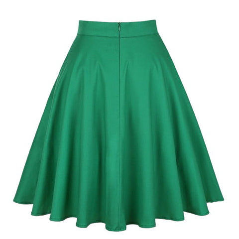Jupe verte taille haute année 50 vintage retro rockabilly