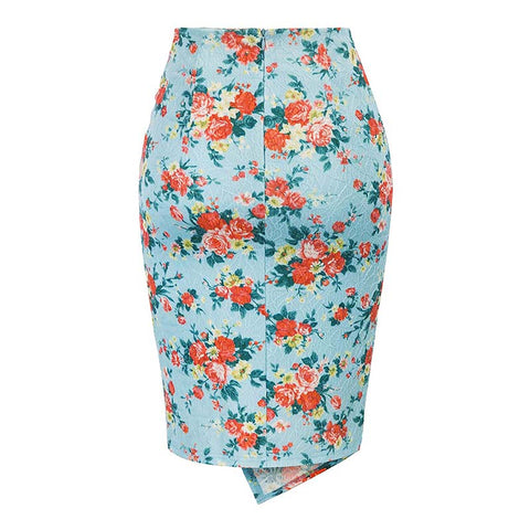 Jupe taille haute crayon années 50 vintage retro rockabilly