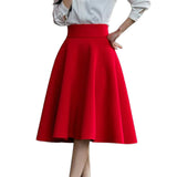 Jupe vintage rouge années 50 retro pin-up rockabilly