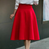 Jupe années 50 vintage rouge retro rockabilly pin-up