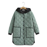 Parka matelassée années 50 vert femme vintage retro coat
