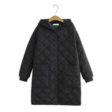 Parka matelassée années 50 noir femme vintage retro coat
