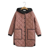 Parka matelassée années 50 terracotta femme vintage retro coat