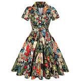 Robe antillaise années 50 vintage retro pin-up tropical dress