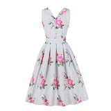 Robe année 50 blanche retro vintage dress pin-up rockabilly