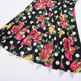 Robe bouquet de roses rouges année 50 vintage dress retro