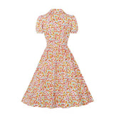 Robe florale années 50 vintage retro dress pin-up fleurs