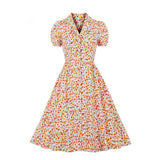 Robe année 50 florale retro vintage pin-up dress rockabilly