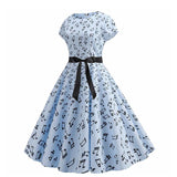 Robe année 50 partition retro vintage dress pin-up rockabilly