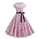 Robe année 50 vintage partition retro pin-up rockabilly dress