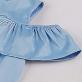 Robe bleu années 1950 vintage retro pin-up dress