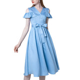 Robe années 50 bleu vintage dress retro pin-up