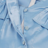 Robe années 50 vintage bleu retro pin-up rockabilly dress