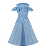 Robe vintage bleu années 50 retro dress pin-up