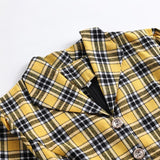 Robe à carreaux jaune et noir années 50 vintage retro pin-up rockabilly