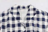Robe gros carreaux bleue retro vintage dress femme élégant