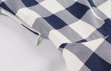 Robe retro bleue gros carreaux vintage fashion dress classique